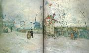 Vincent Van Gogh Street Seene in Montmartre:Le Moulin a Poivre (nn04) oil on canvas